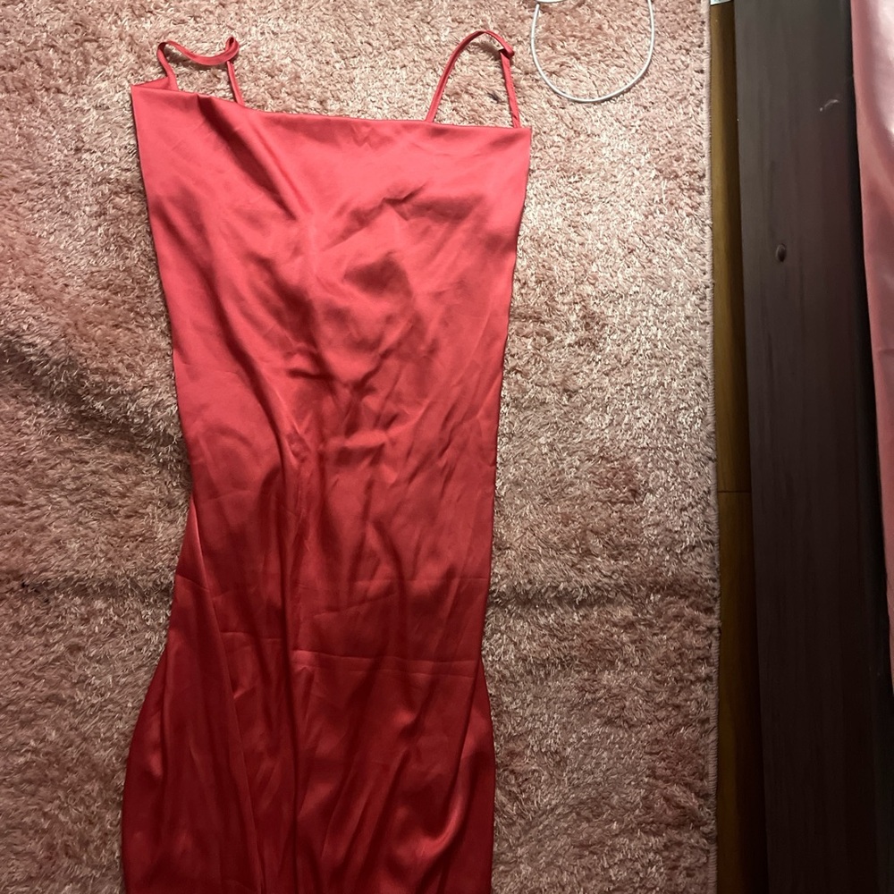 Elegant Red Slip Dress